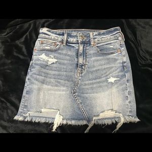 AE High-Waisted Denim Mini Skirt